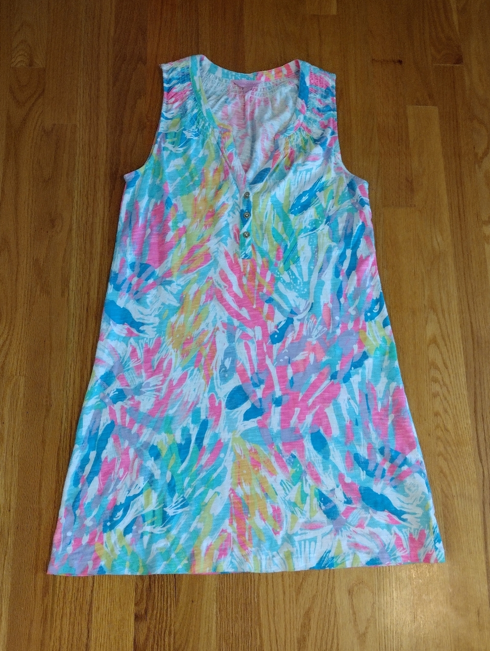 Lilly Pulitzer Essie Sleeveless Shift Dress Size Small Sparkling Sands Beachy - Picture 4 of 8